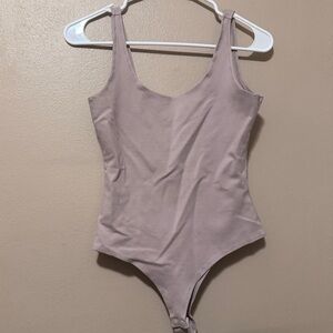 FreeMe Sleeveless Bodysuit in Soft Beige